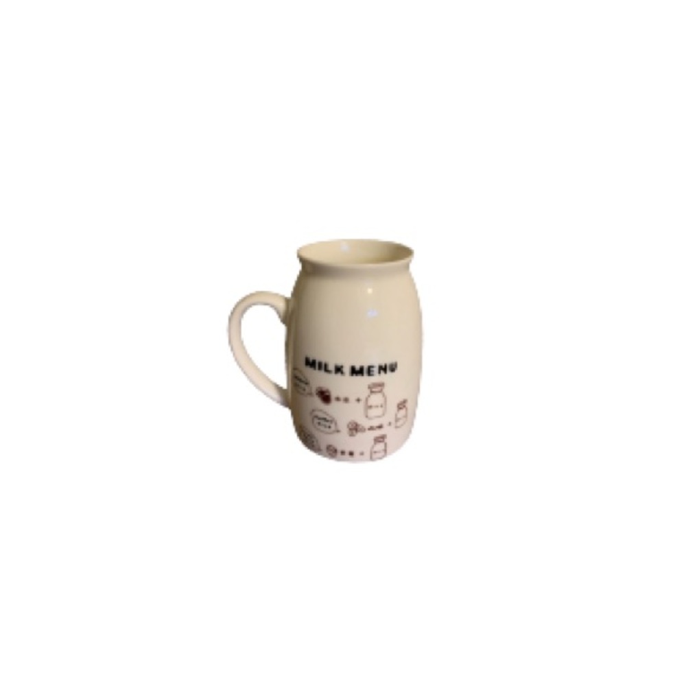 ASOS “Milk Menu” White Ceramic Mug